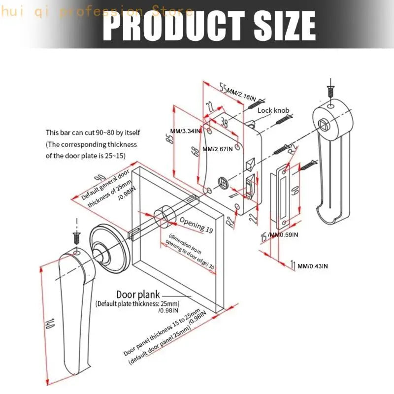 Double Opening Reversible Security Lock For Yacht Lavatory Doors Waterproof Metal Hardware Installation H8WE Quake