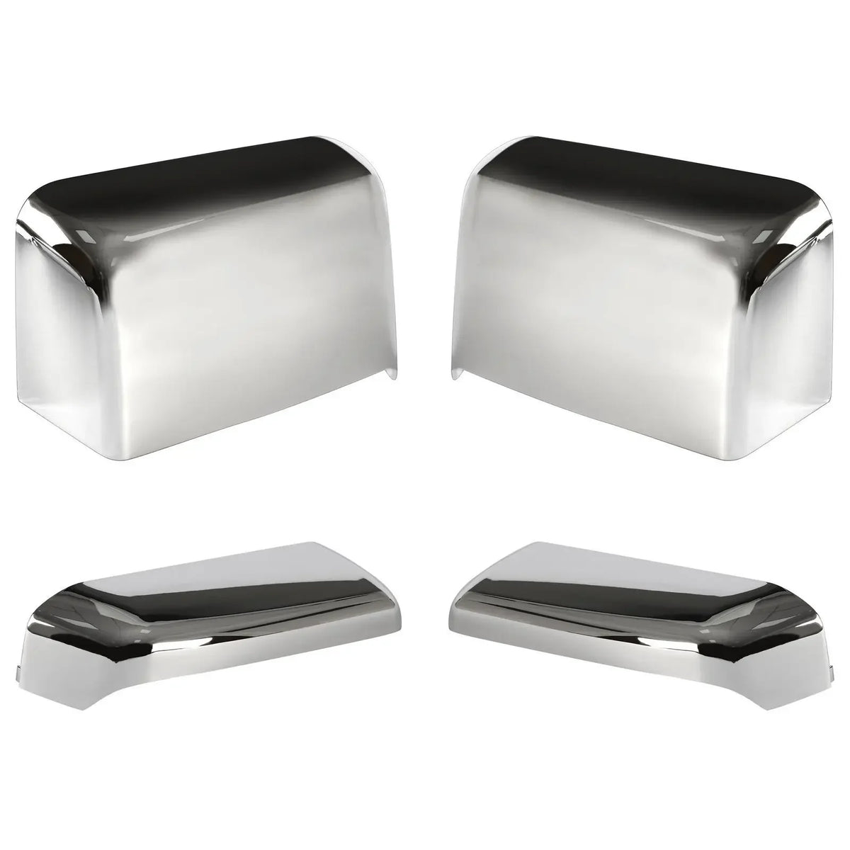 For 2014-2019 Chevy Silverado GMC Sierra Replacement Car Rearview Side Mirror Cover Wing Cap Exterior Door Case Trim Black Auto Quake Silver