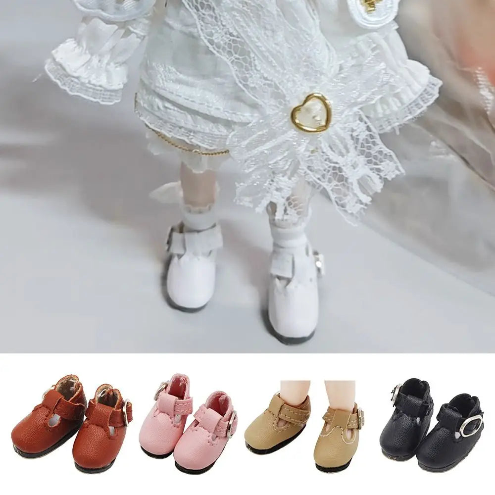 2.8cm * 1.2cm BJD Doll Shoes Mini Size PU Leather Doll Princess Shoes Fashion Design Multicolor Doll Boots 1/8 BJD Quake