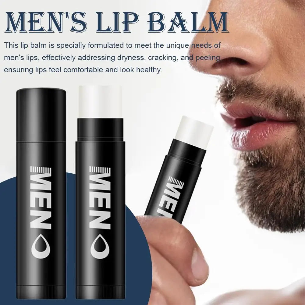 Hydrating Men's Lip Balm with Natural Finish, 8 Scents Mens Moisturizing Lip Balm Repairing Dry Cracked Lips Daily Lips Care Quake