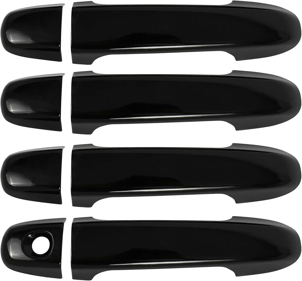 For Toyota Camry 2012-2017 Car Carbon Fiber Style Black Exterior Door Handle Moulding Cover Trim Accessories Vehicle Decoration Quake Gloss Black