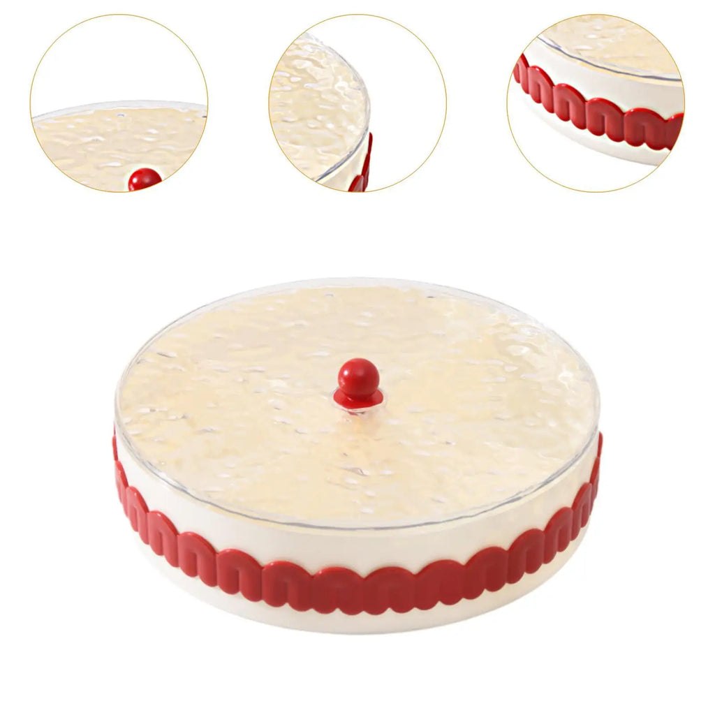 Dry Fruit Platter Tray 4 Grids Snack Storage Box Decor Serving Dish Tray Platter for Snacks Cakes Sweets Cookies Nuts Desserts Quake