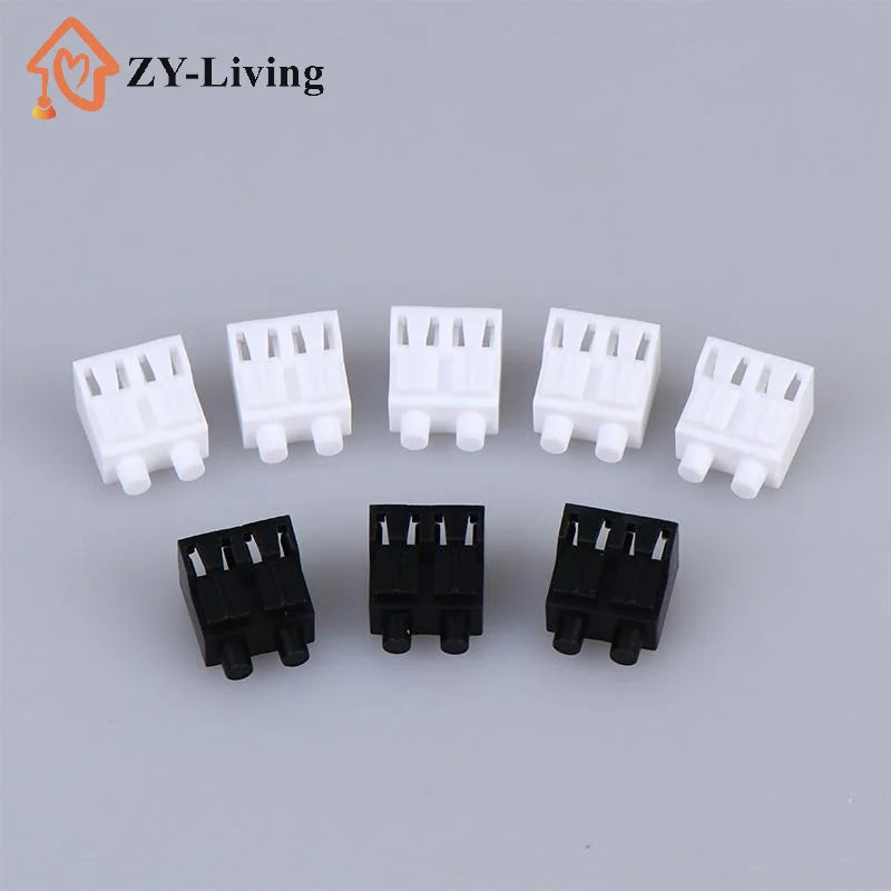 10pcs LC Duplex Fiber Optic Tool Dust Cover Connector, Dust Protective Cap For Optical Patch Cord Cable Quake