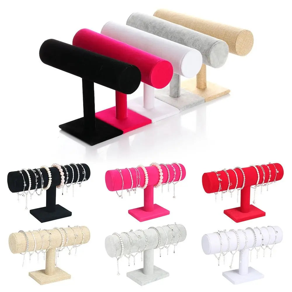 Velvet Upright Hair Ring Storage Shelf Bracelet Display Rack Jewelry Stand Watch Holder Jewelry Organizer Quake