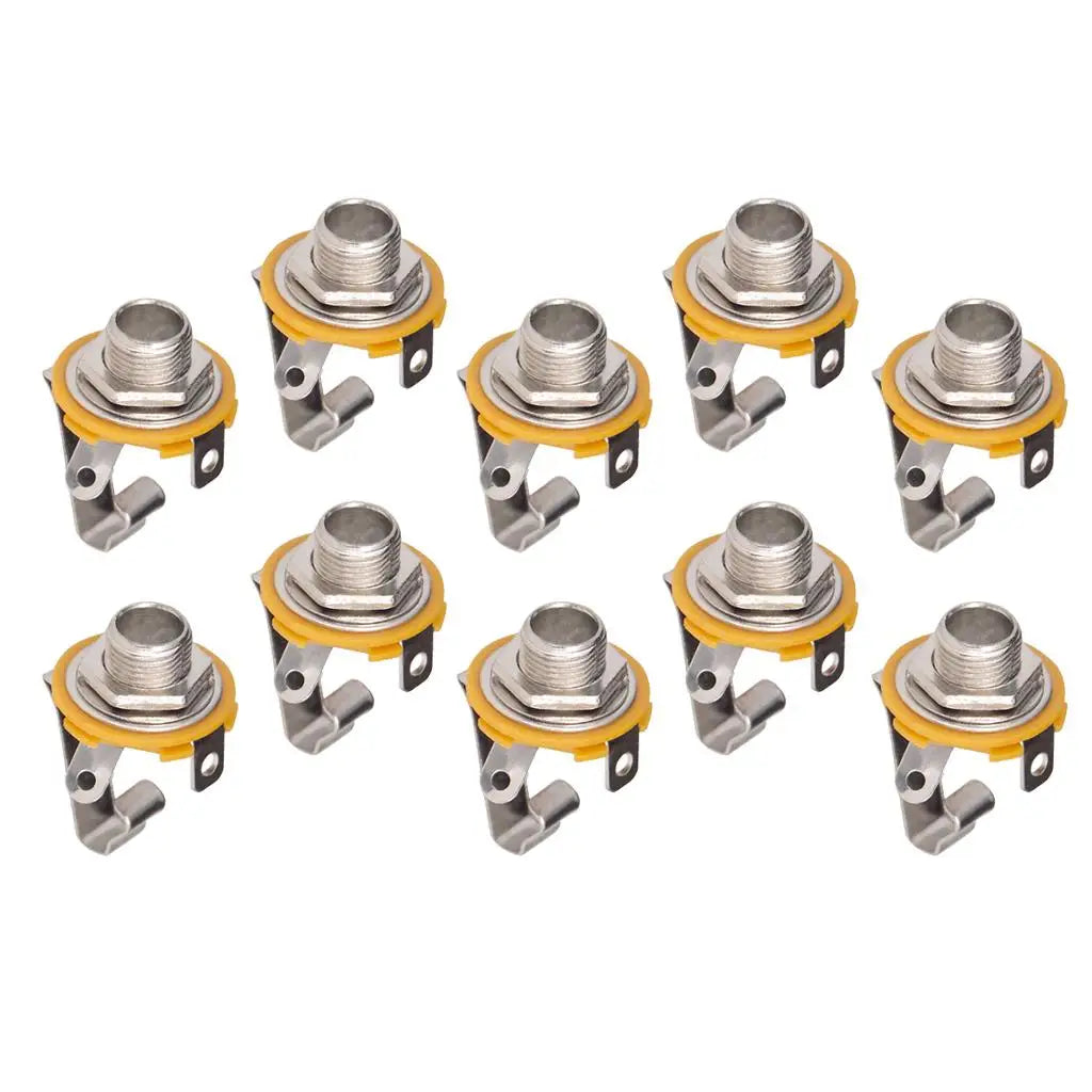 Electric Guitar Output Jack Plate High Quality Socket Zinc Alloy Connector for Electric Guitar Bass Upgrade Quake Default Title