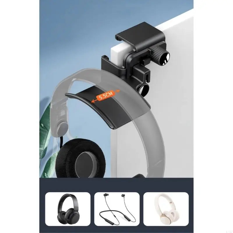 Monitor Stand for Headphone Clamp Adjustable Headset Holder Space Saving Desk Organization Easy Installation Accessories K1KF Quake