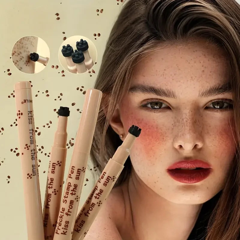 Waterproof Freckles Stamp Pen Long-lasting and Natural Fake Freckles Makeup Dot Spot Pen,Women Freckle Pen for all Skin Tones Quake