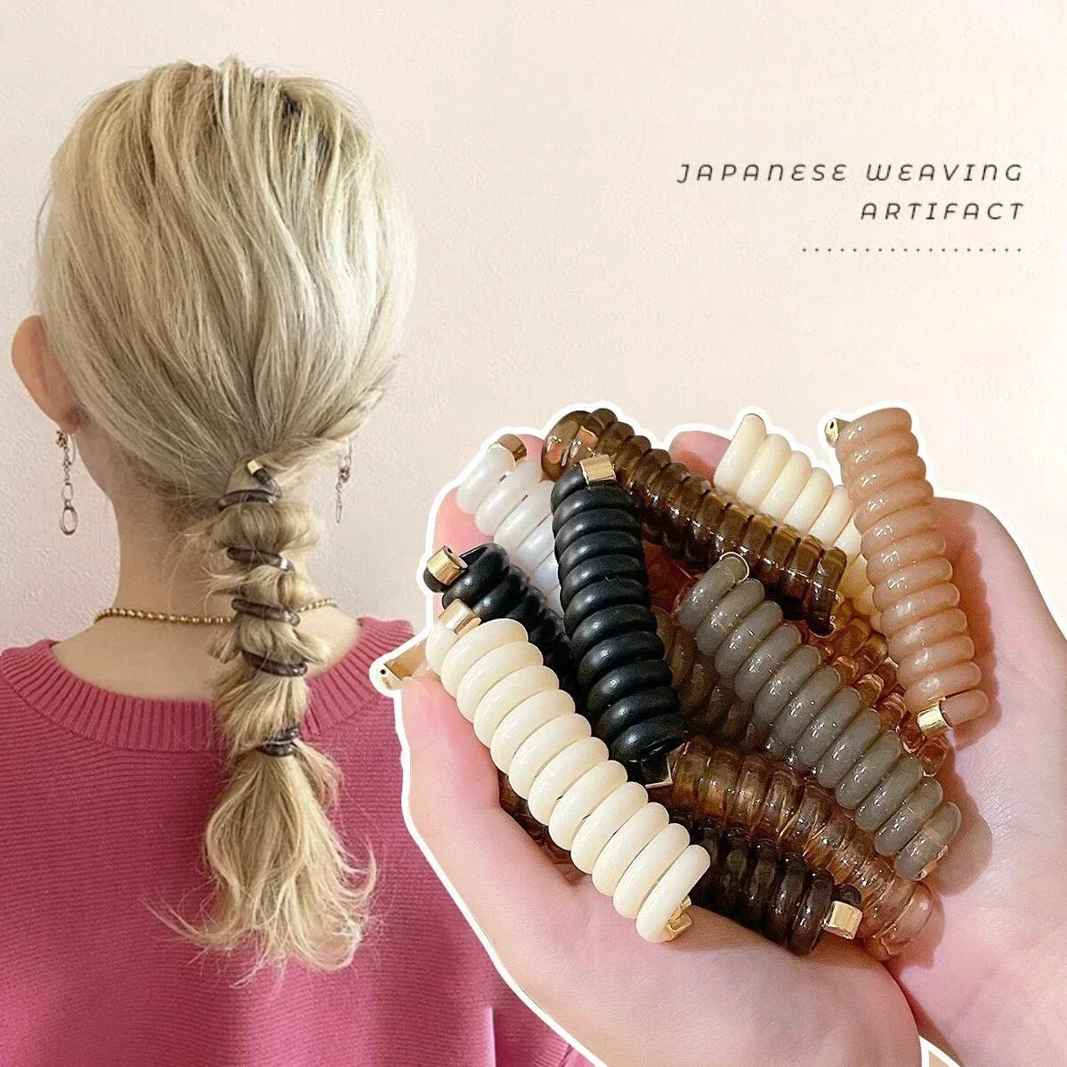 New Spiral High Elastic Rubber Bands for Women Girls Telephone Wire Hair Ties Loop Spiral Coil Hairbands Ponytail Holder Quake