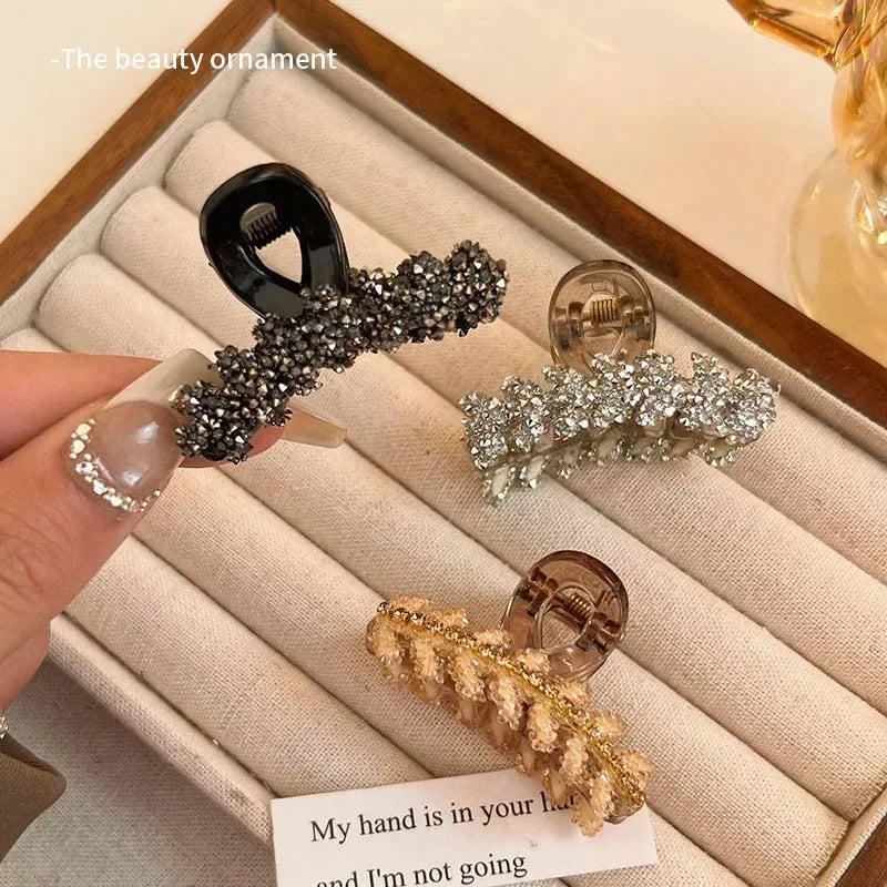 Korean Glitter Shiny Small Grab Clip Women Girl Hair Side Clip Forehead Bang Princess Small Hair Claw Clamp Hair Clip Quake