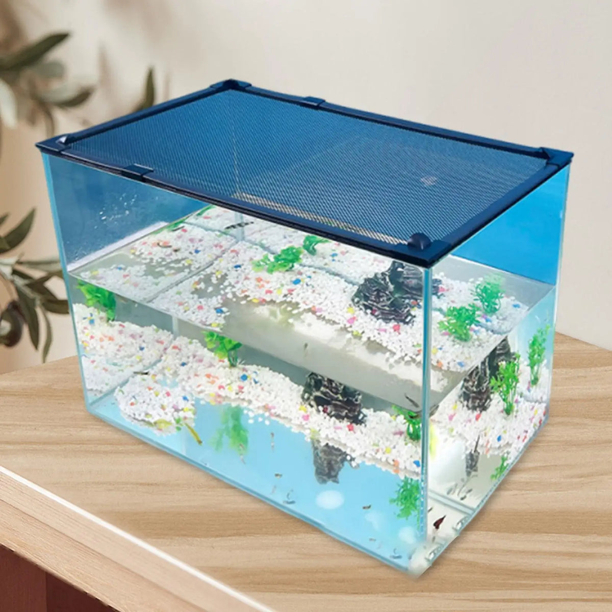 DIY Assembly Aquarium Net Cover Polyester Mesh Screen Top Lid Anti Escape Protector for Fish Tanks Quake