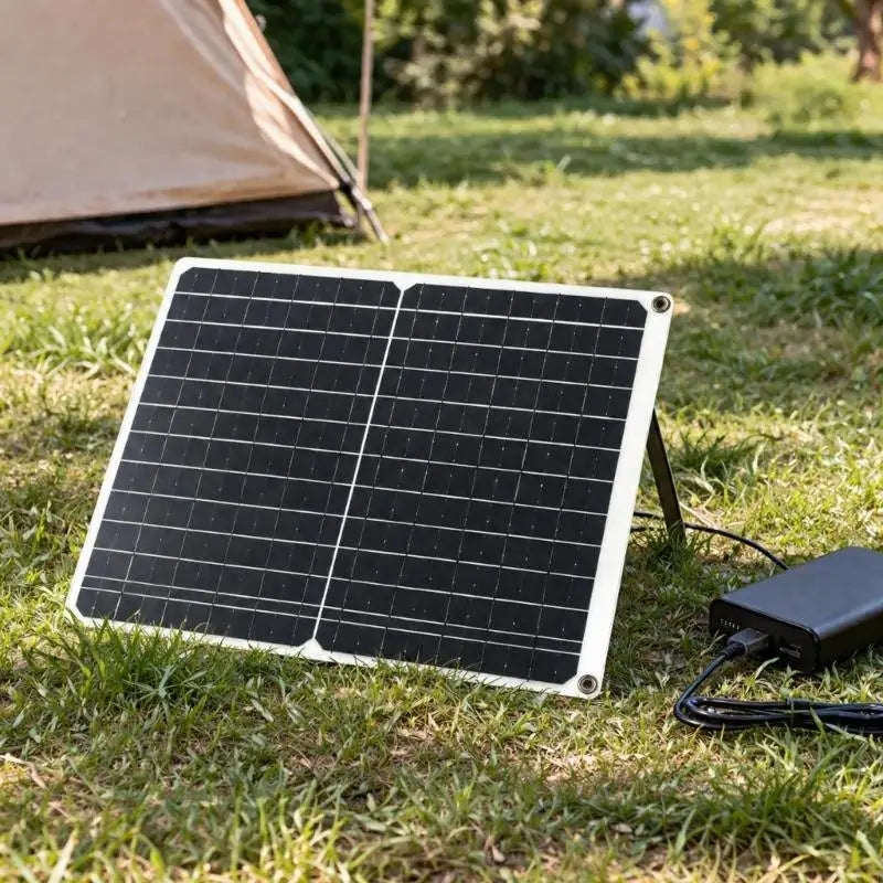 Monocrystalline Photovoltaic Panel with 24% Conversion Efficiency, 12V Operation and DC5521 Cable for Matching Low-Power K1KF Quake