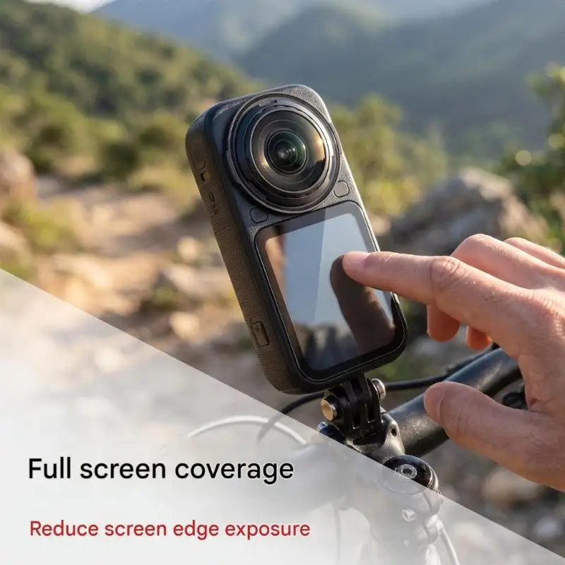Camera Screen Protector for X6, Screen Tempered Glass Film Black Border Frame with Install Tool Set K1KF Quake