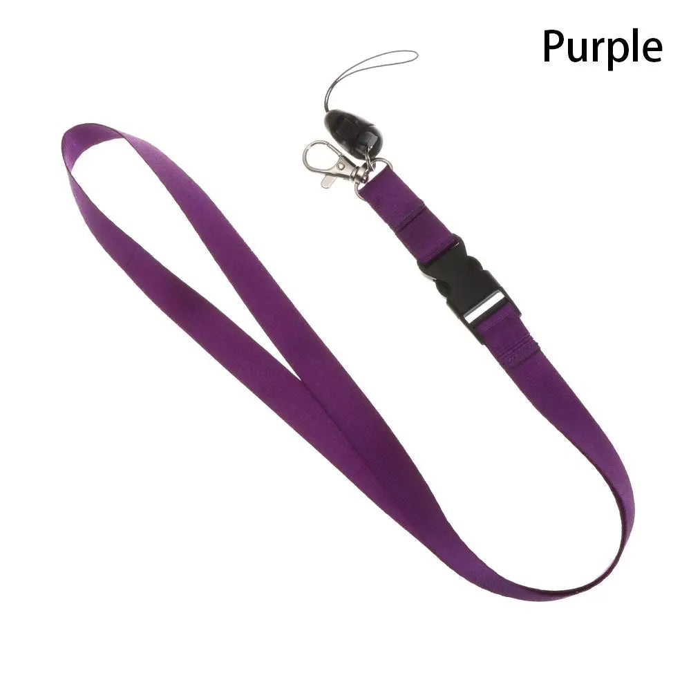 Cute ID Card Rope Fashion Mobile Phone Lanyard Mobile Phone Straps Neck Strap Keys Gym Holder Quake Purple