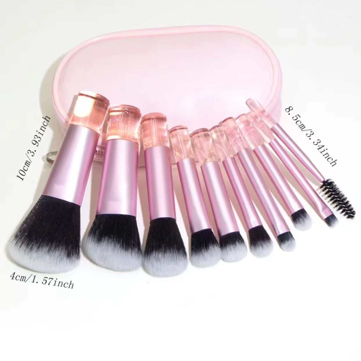 Face 10-Piece Mini Makeup Brush Set Portable Travel Size Makeup Brush Available in Multiple Colors Quake