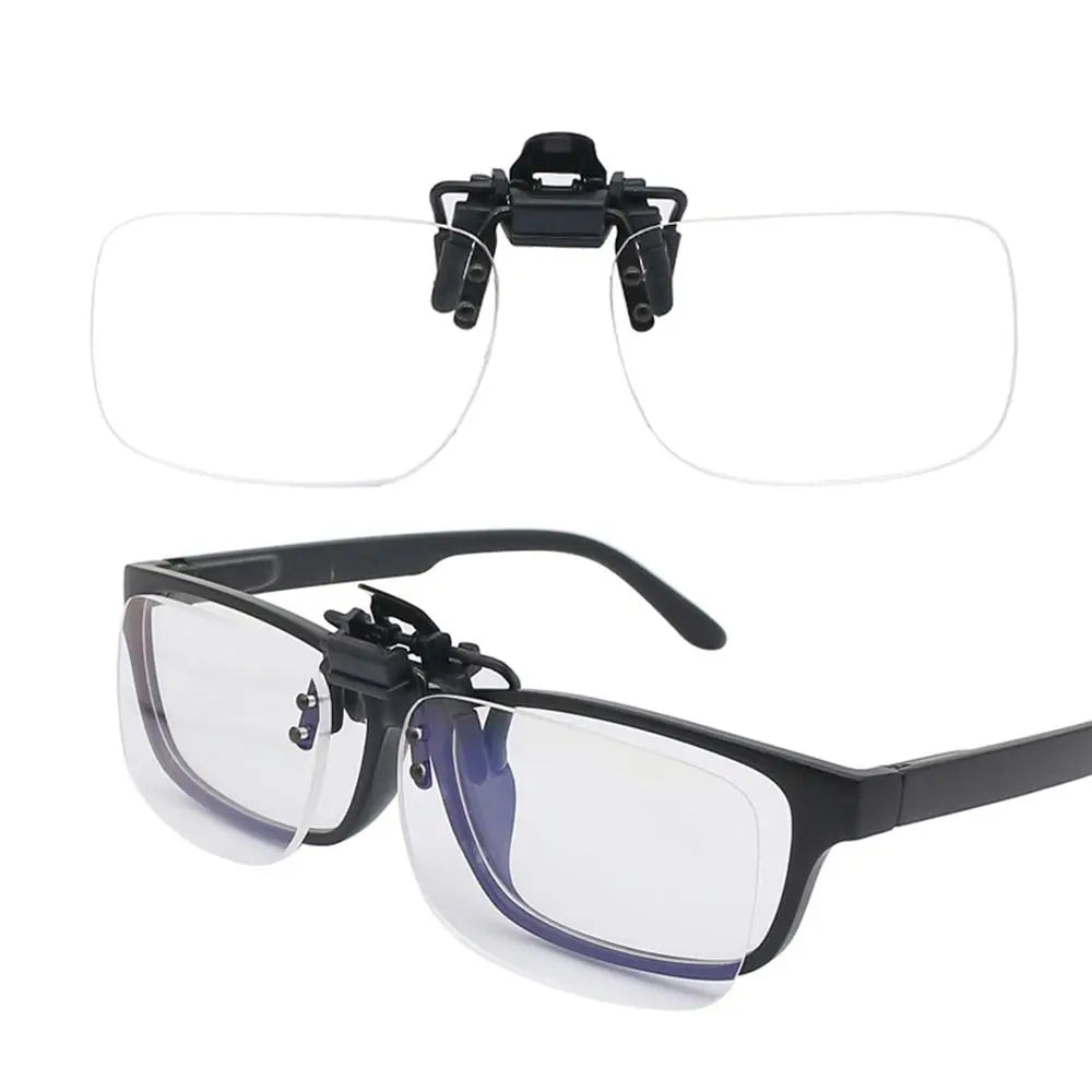 Ultra-light Clip Presbyopic Glasses Flip Up Down Rimless Reading Glasses Optical Lenses with Clip Magnifying Glasses For Reading Quake