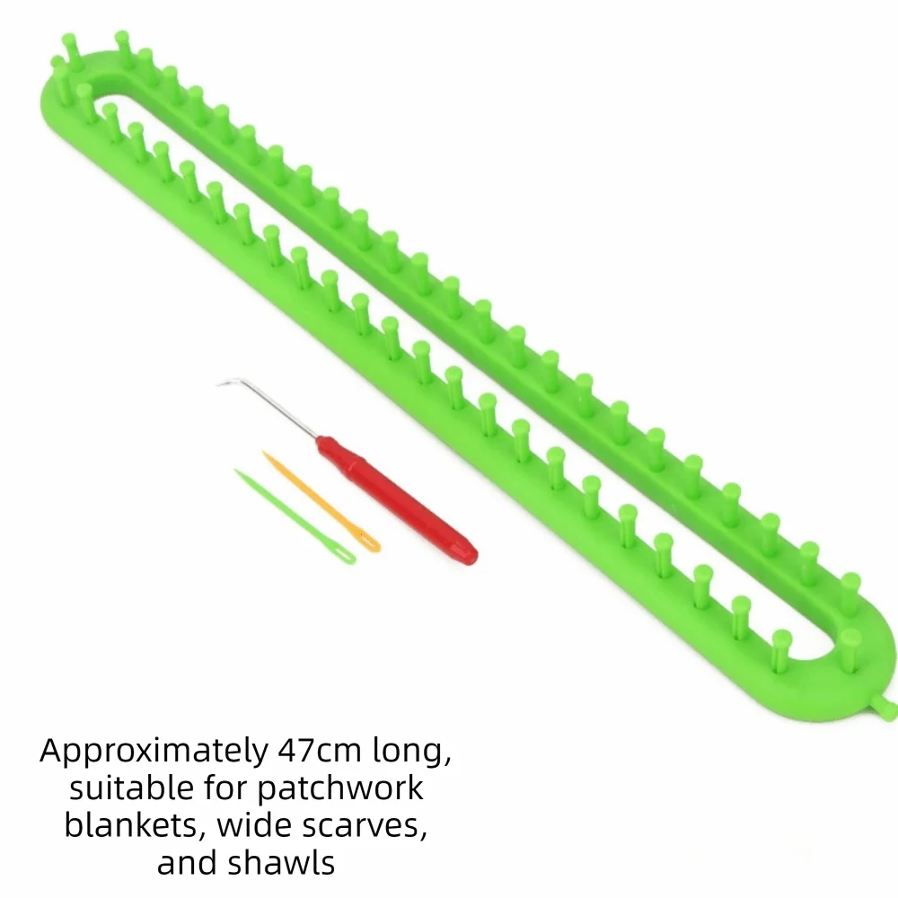 Gift Plastic Weaving Loom Knitting Kit DIY Handmade Craft DIY Machine Sewing Tools Rectangle Braiding Tool Women Quake 47cm