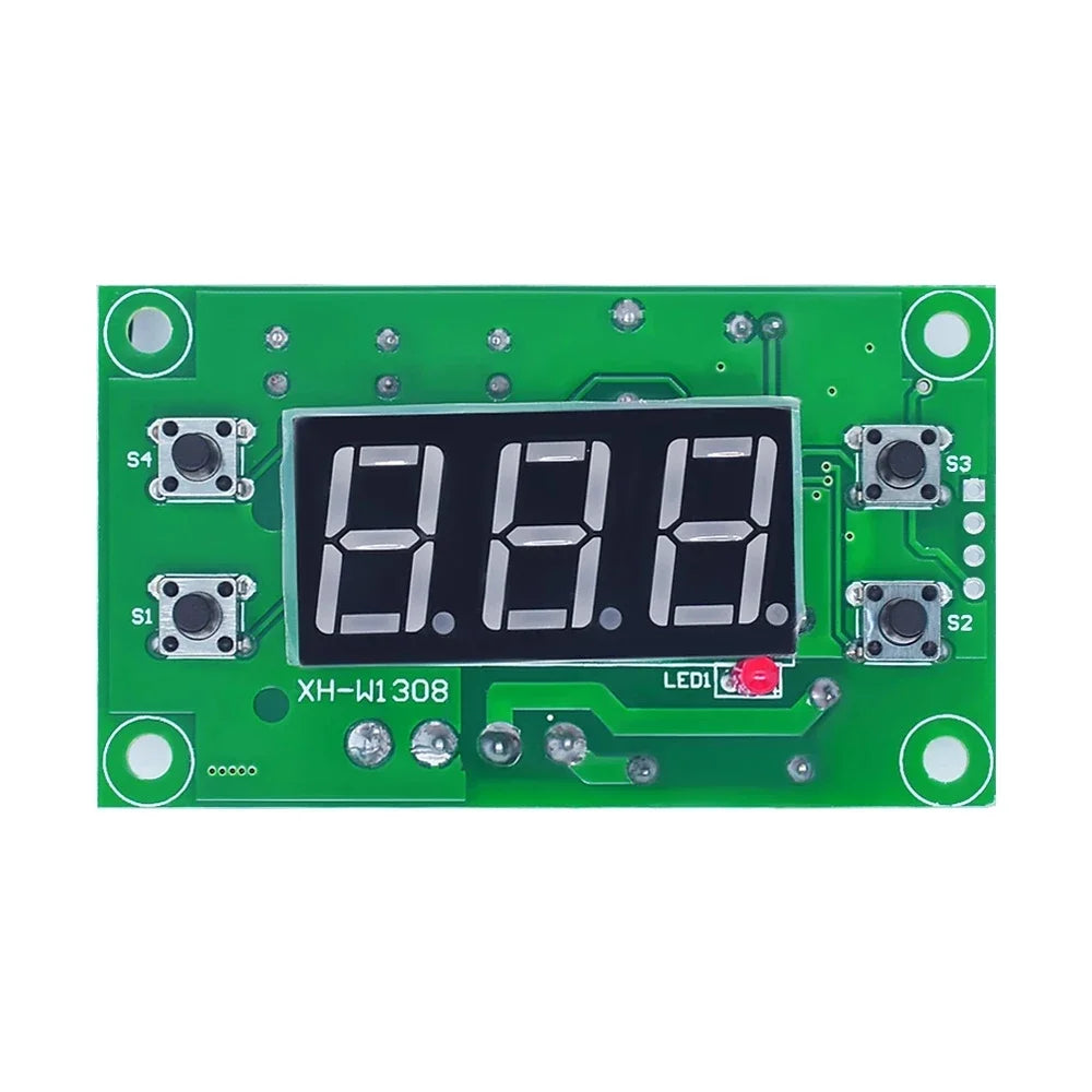 Adjustable Dual LED Digital Display Temperature Controller XH-W1308 Thermostat Switch DC 12V Cool Heat Sensor Red Bleu Quake