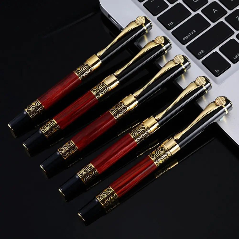 Luxury Metal Ballpoint Pen With Refills Business Fountain Pen Students Gift Writing Tools Blue/Black Ink Gel Pen For School Quake