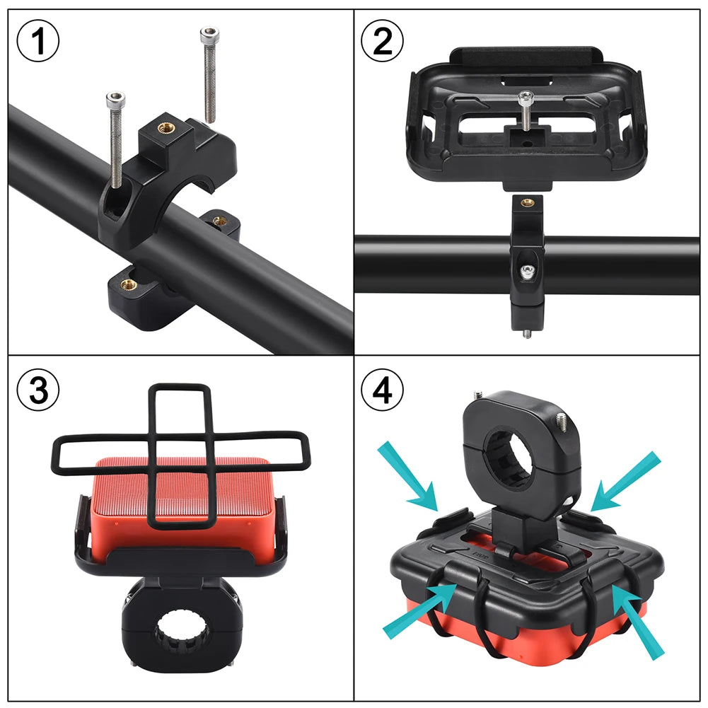 Universal Bicycle Mounting Bracket for JBL GO 4 3 2 Wireless Bluetooth Speakers Perfect for Cycling and Motorcycle Rides Quake