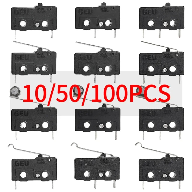 10/50/100PCS Micro Limit Switch with SPDT Snap Action Tact Switch on off Safe, Eco-Friendly for Home Appliance On/Off Control Quake