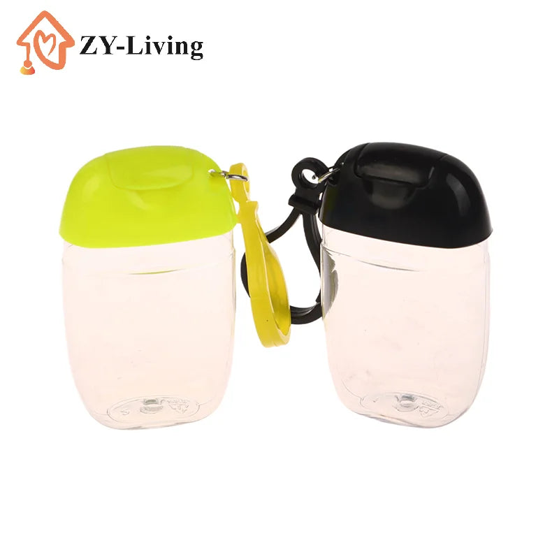 30ml Portable Refillable Bottles With Hook Hand Sanitizer Alcohol Cosmetics Container Outdoor Mini Soap Dispenser Container Quake