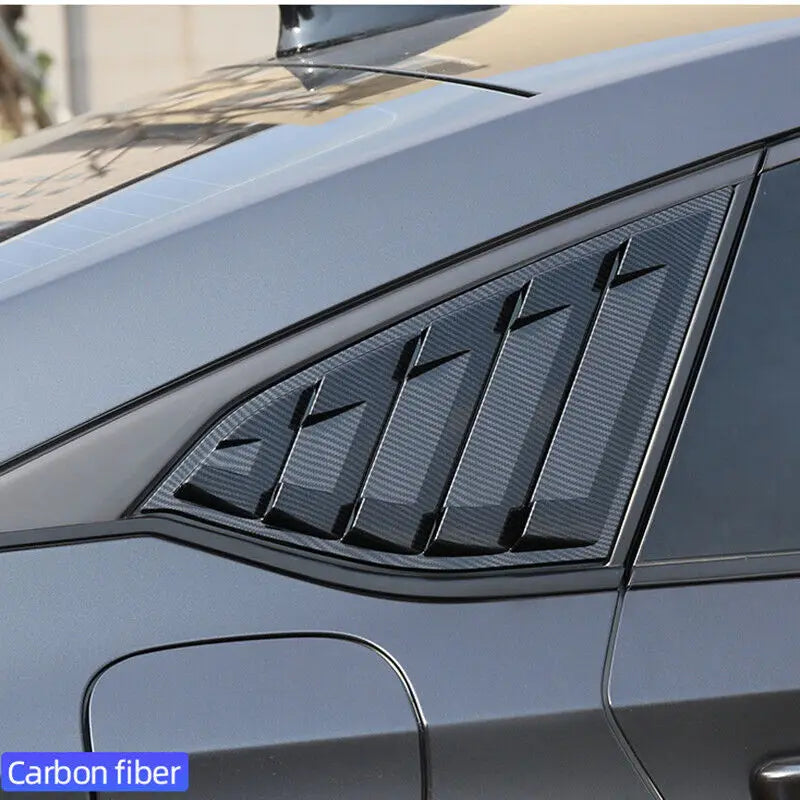 For Honda Accord 10th Gen 2018-2021 Car Rear Louver Window Side Shutter Cover Trim Sticker Vent Scoop ABS Carbon Accessories Quake