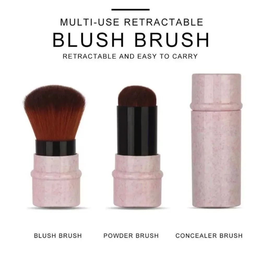 High Quality Retractable Makeup Brush with Cover Portable Powder Blush Brush Multi-Functional Single Blush Brush Outdoor Travel Quake
