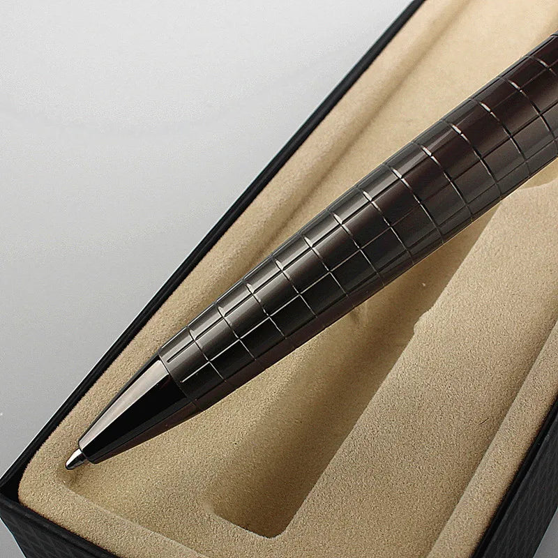 High Quality Full Metal Lattice Shape Luxury Ballpoint Pen Business Men Birthday Gift Writing Pen SCHOOL STATIONERI Quake