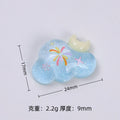20Pcs Cute Star Moon Apple Cloud Resin Flatback Cabochon For Hair Bows Center DIY Scrapbooking Phone Decoration Accessories Quake blue cloud