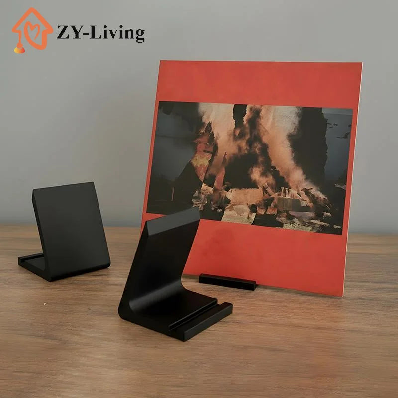 Desktop Vinyl Record Stand Record Player Holder Minimalist Display Rack Ideal For Office And Home Living Room Display Quake