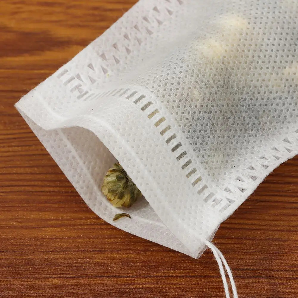 100 Pack Disposable Tea Bags Filter Bag Tea Bag Filter Paper Non-Woven Coffee Medicine Powder Filter Bag Quake