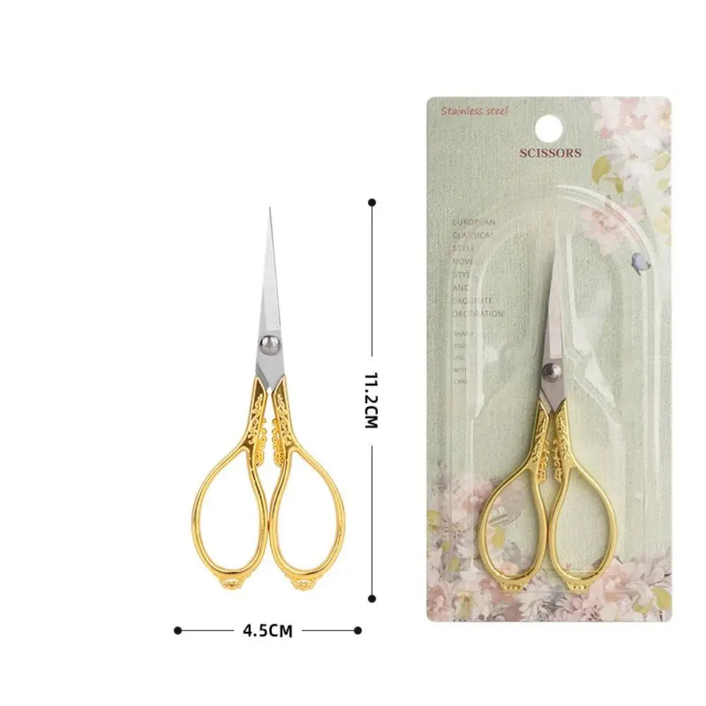 Vintage Detail Tailor Scissors Precision Embroidery Pointed Scissors Stainless Steel Office Supplies Sewing Scissors Quake 5