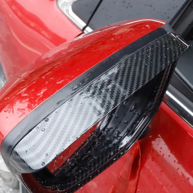 For Mitsubishi Eclipse Cross 2018-2021 2x Car Sticker ABS Exterior Side Mirror Rain Eyebrow Frame Trim Decorative Accessories Quake