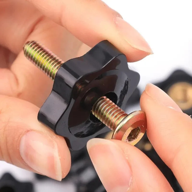 30/5PCS Brass Core Plastic Nuts Anti Slip Plum Blossom Handle Hand-tightened Nuts Fasteners DIY Equipment Repair Hardware Kit Quake