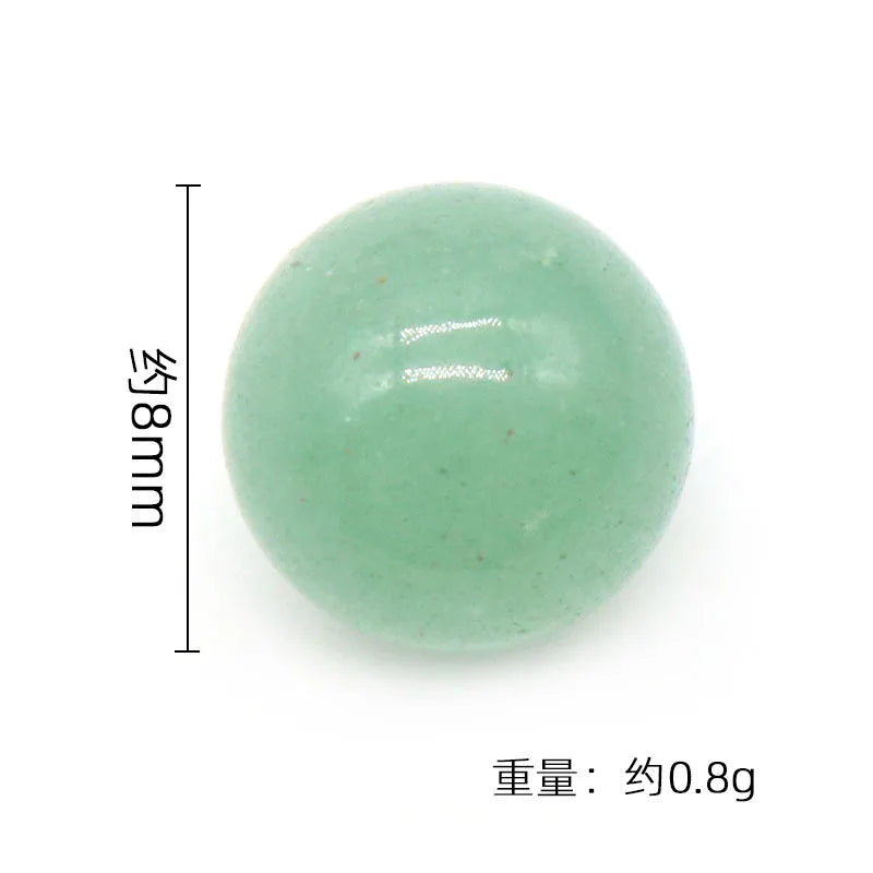 10Pcs Random Natural Stone Marquetry Beads Rose Quartz Amethyst Beads Non-porous-ball 8mm DIY Round Beads Wholesale Quake