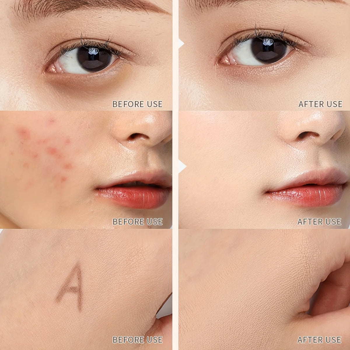 Mousse Concealer Palette Coverage Dark Eye Circles Matte Highlight Brightens Skin Tone Face Moisturizing Concealing Cream Quake