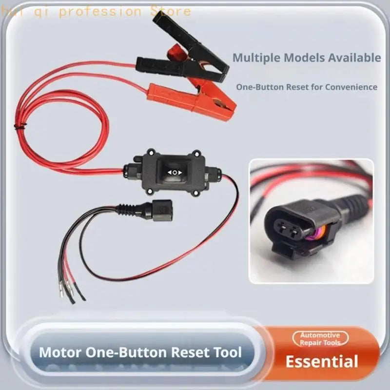 Electronic Parking Brake Diagnostic Tester 12V 24V with Direction Control, Two Wire Motor Support and Battery Clamp Connection Quake