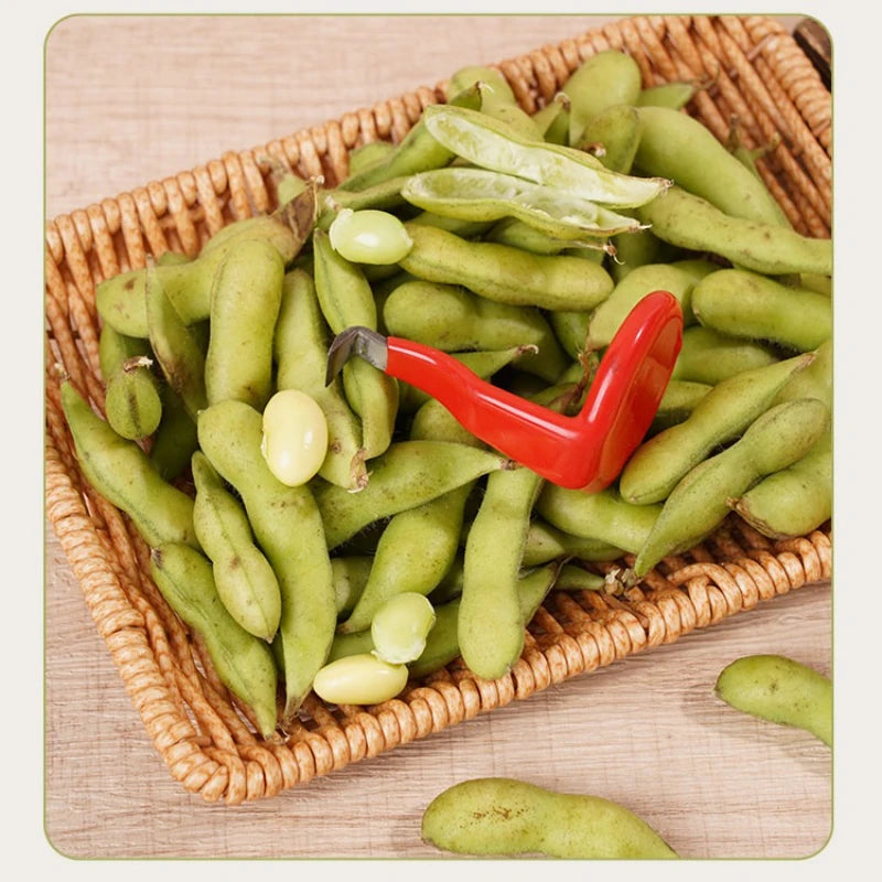 Edamame Peeler Stainless Steel Bean Shelling Clip Pea and Peanut Huller Labor-saving Kitchen Gadget To Protect Your Fingernails Quake
