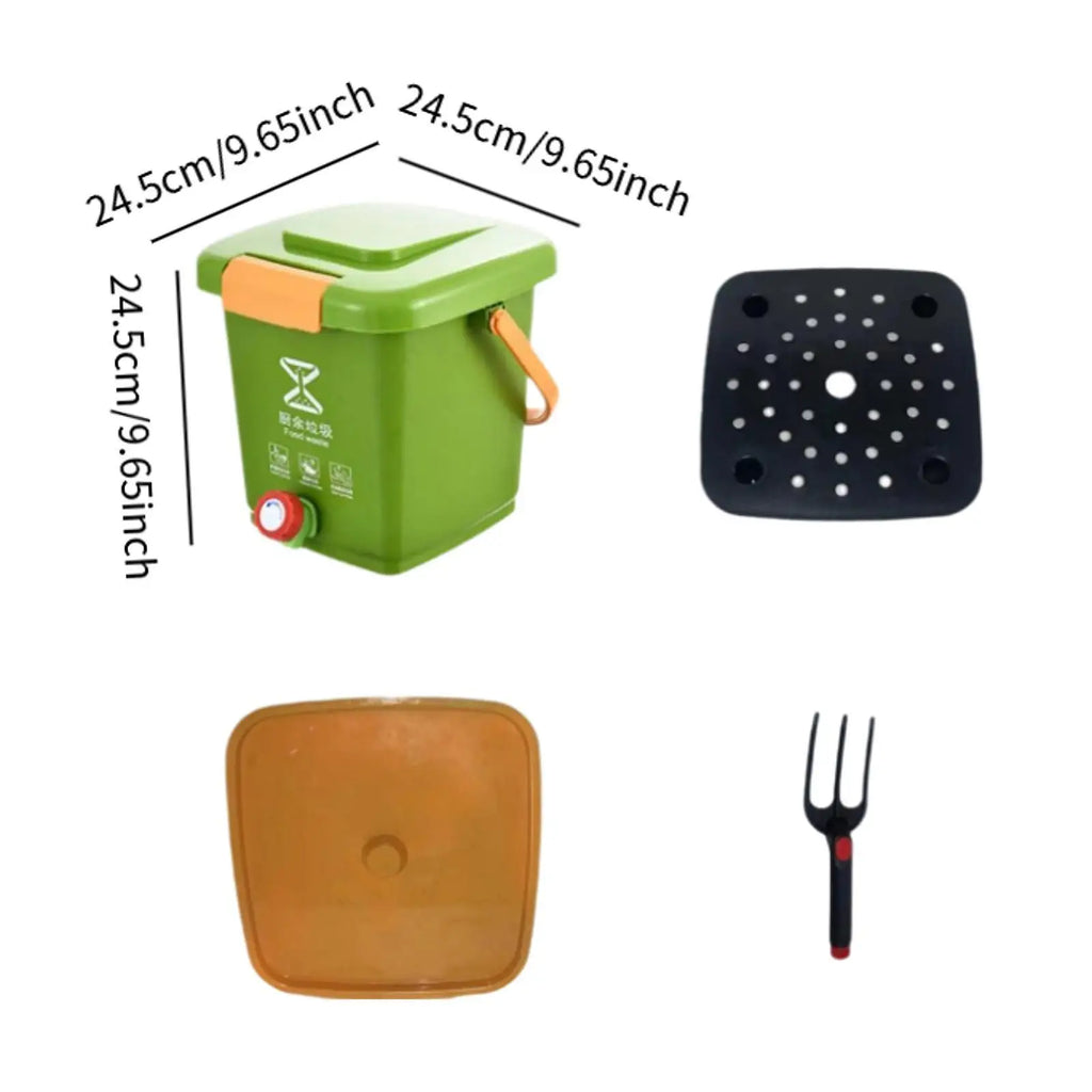 Kitchen Waste Compost Bucket Garbage Can Stronger Load Bearing Multifunction Quake