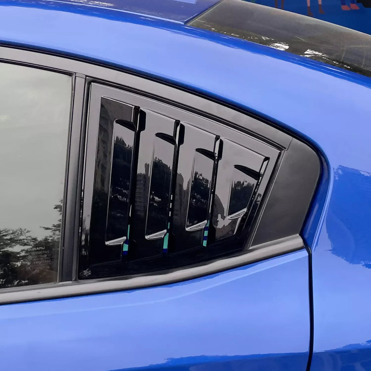 For Subaru WRX STi 2015-2021 Car Rear Louver Window Side Shutter Cover Trim Sticker Vent Scoop ABS Carbon Fiber Accessories ABS Quake