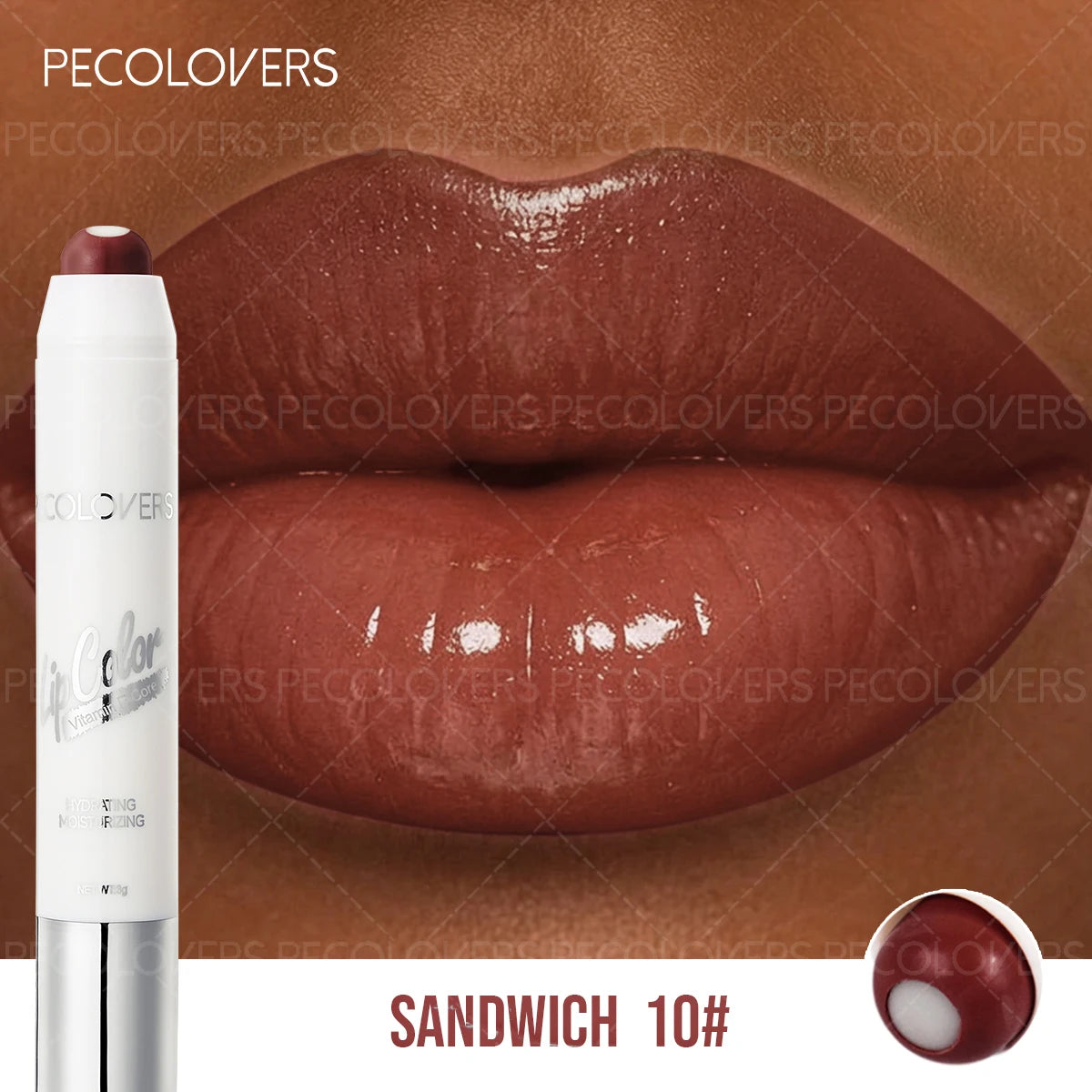 Sandwich Lipstick Pen, Moisturizing Lip Gloss, Long-lasting, Non-drying, Multi-color Options, Lip Cosmetics Quake 10