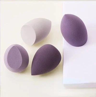Fruit Shaped Cosmetic Puff with Storage Box for Women Face Foundation Powder Sponge Cosmetic Puff Make Up Sponge Makeup Tools Quake Purple with oppbag