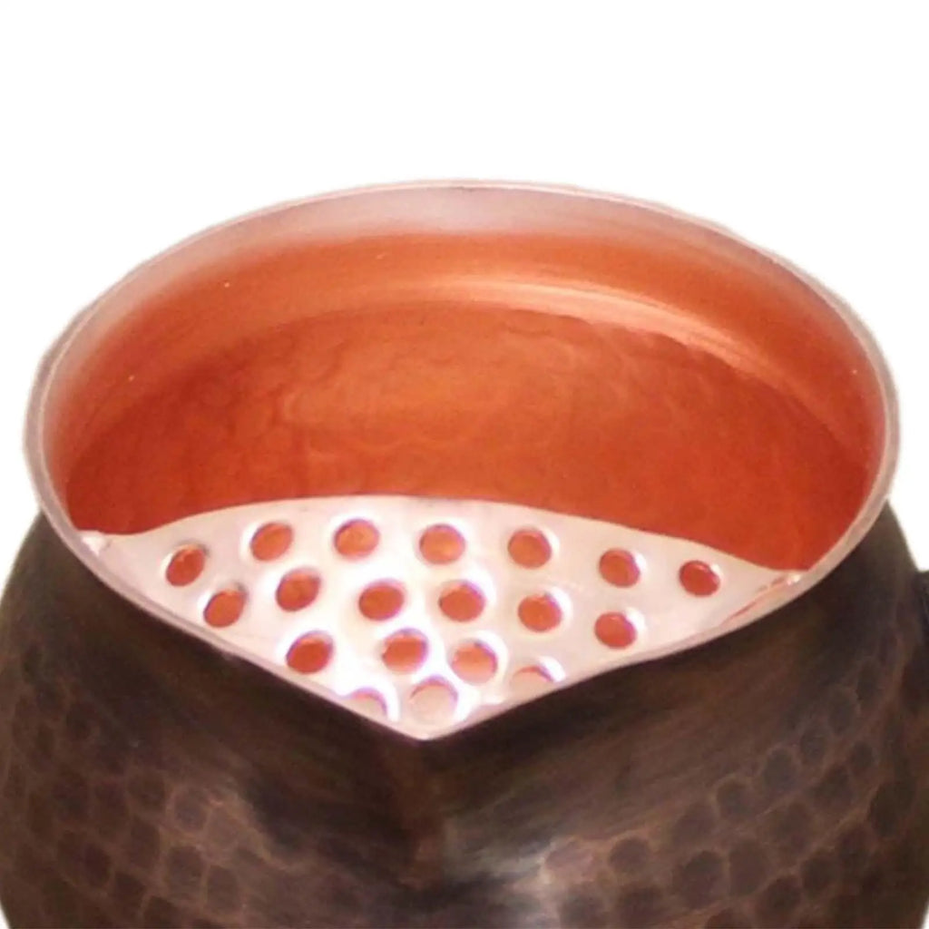Copper Tea Kettle Hammered Tea Kettle with Side Handle 300-350ml Small Tea Boiler Teapot for Home Tea House Picnic Outdoor Quake