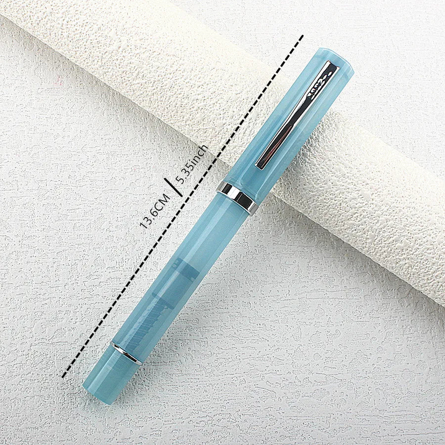 Jinhao 58D Acrylic Fountain Pen Rotating Suction Ink Pen Office School Stationery Quake