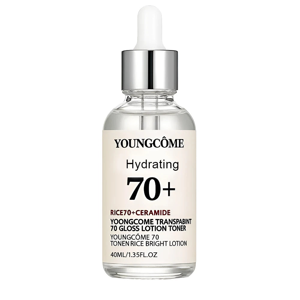 Transparent 70 Gloss Lotion Toner Face Serum Lifting Firm Fade Fine Lines Anti-aging Essence Whitening Brighten Nourish Skin Car Quake 40ml