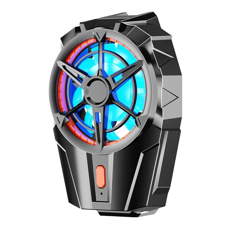 Cell Phone Cooler Portable Mobile Phone Radiator Phone Cooling Fan Dissipate Heat Cooling Phone Temperature For Gaming Quake X52 black 300mah