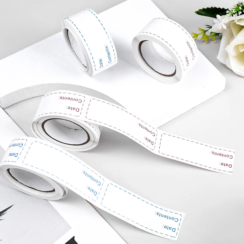 125pcs/roll Blank Date Writable Label Sticker Kitchen Refrigerator Food Storage Classification Labels for Container Jar Mark Tag Quake