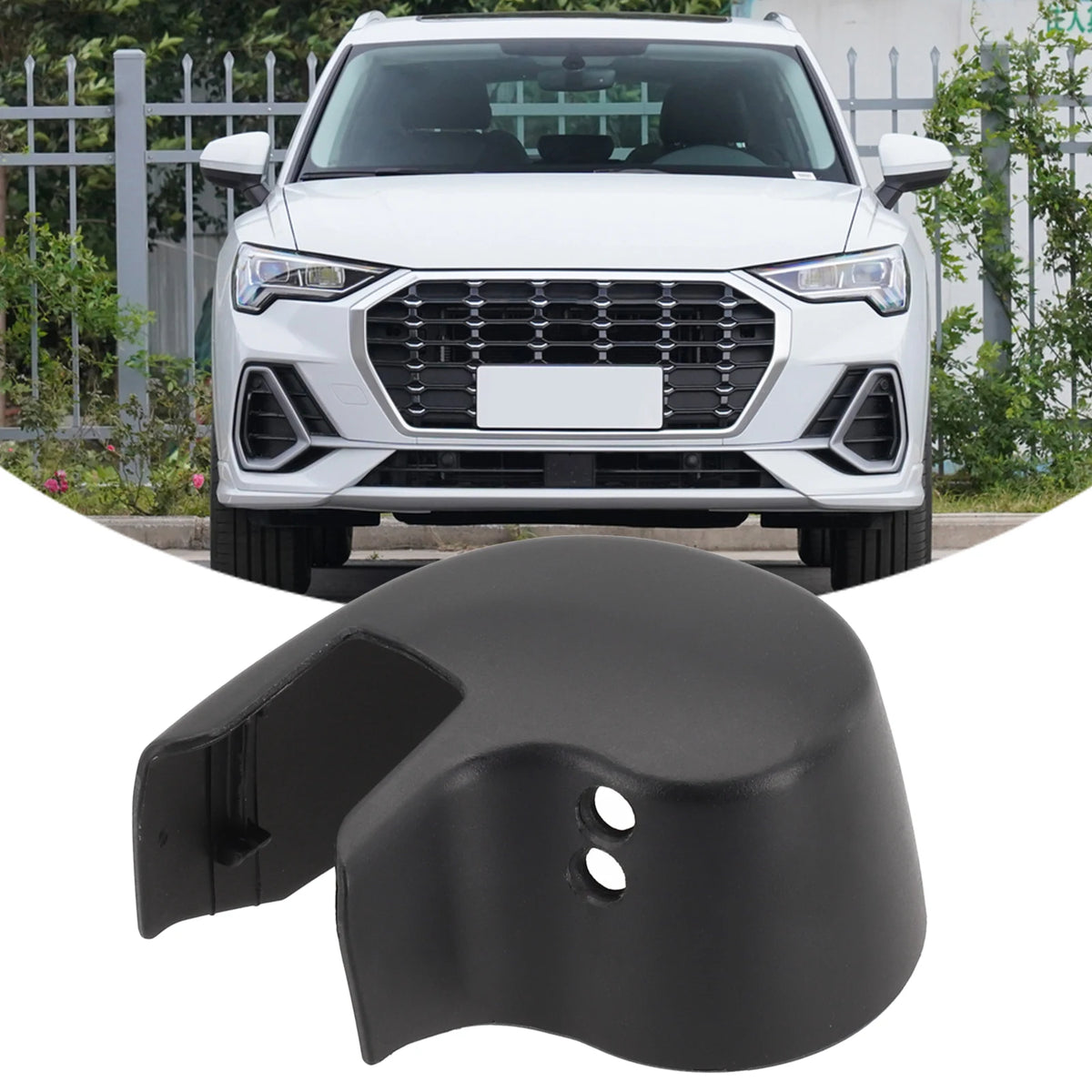 Black ABS Wiper Cover 8k9955205 Wiper Cover Direct Replacement Easy Installation High Universality High-quality Materials Quake