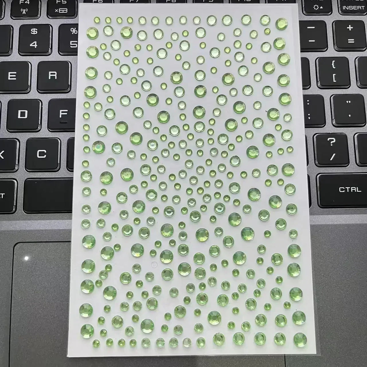 Rhinestone Face Sticker Diamond Party Eyes Makeup Bright Crystal Self-adhesive DIY Sticker Girls Face Decoration Sticker Quake NO.20