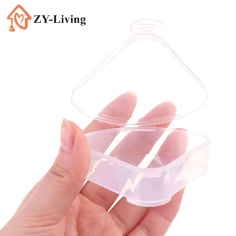 1Pcs Portable Triangle Sponge Transparent Cosmetic Bag Makeup Puff Box Storage Case , 7*6.5cm Quake Default Title